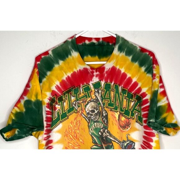 Vintage 90s 1996 Grateful Dead Olympics Lithuania Blue Spectrum T-Shirt Mens XL - Picture 5 of 11